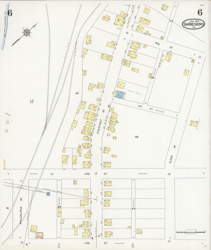 Sanborn Fire Insurance Map from Barnesboro, Cambria County, Pennsylvania (1930), Sheet #0006 - Complete Map Set gallery image, historic Sanborn map, vintage wall art, Pennsylvania Pennsylvania