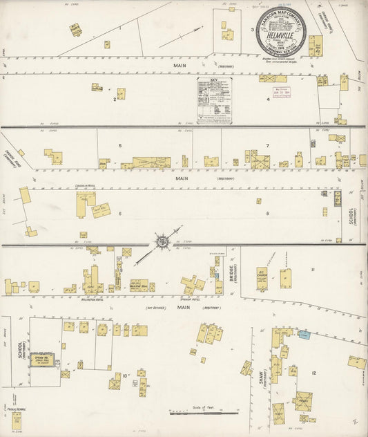 Sanborn Fire Insurance Map from Helmville, Powell County, Montana (1914), Sheet #0001 - Historic Sanborn Fire Insurance Map Print, vintage old map wall art, antique decor, genealogy gift, Montana Montana map