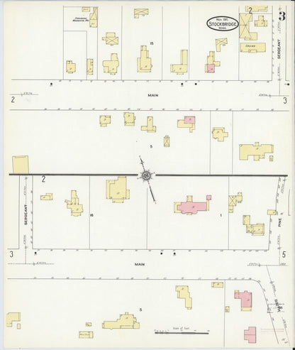 Sanborn Fire Insurance Map from Stockbridge, Berkshire County, Massachusetts (1911), Sheet #0003 - Complete Map Set gallery image, historic Sanborn map, vintage wall art, Massachusetts Massachusetts