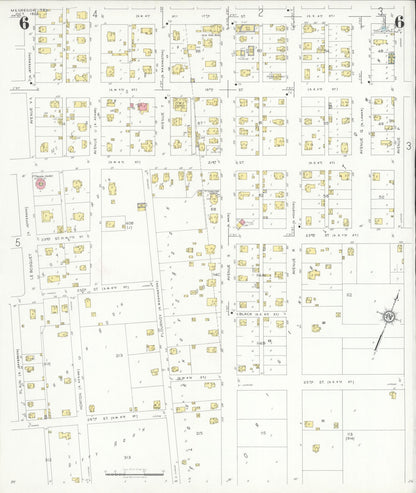 Sanborn Fire Insurance Map from McGregor, McLennan County, Texas (1932), Sheet #0006 - Historic Sanborn Fire Insurance Map Print, vintage old map wall art, antique decor, genealogy gift, Texas Texas map