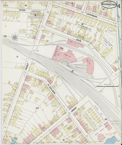 Sanborn Fire Insurance Map from Schenectady, Schenectady County, New York (1889), Sheet #0004 - Complete Map Set gallery image, historic Sanborn map, vintage wall art, New York New York