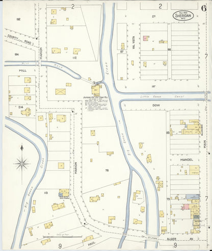 Sanborn Fire Insurance Map from Sheridan, Sheridan County, Wyoming (1903), Sheet #0006 - Complete Map Set gallery image, historic Sanborn map, vintage wall art, Wyoming Wyoming
