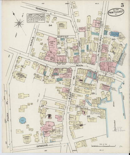 Sanborn Fire Insurance Map from Pawtucket, Providence County, Rhode Island (1884), Sheet #0005 - Complete Map Set gallery image, historic Sanborn map, vintage wall art, Rhode Island Rhode Island