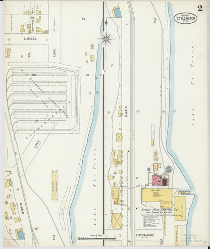 Sanborn Fire Insurance Map from Stillwater, Washington County, Minnesota (1898), Sheet #0002 - Complete Map Set gallery image, historic Sanborn map, vintage wall art, Minnesota Minnesota