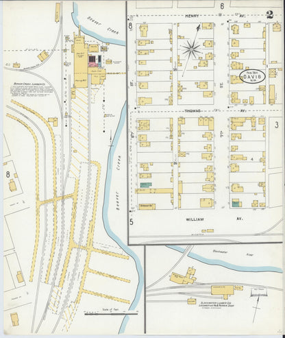 Sanborn Fire Insurance Map from Davis, Tucker County, West Virginia (1904), Sheet #0002 - Complete Map Set gallery image, historic Sanborn map, vintage wall art, West Virginia West Virginia