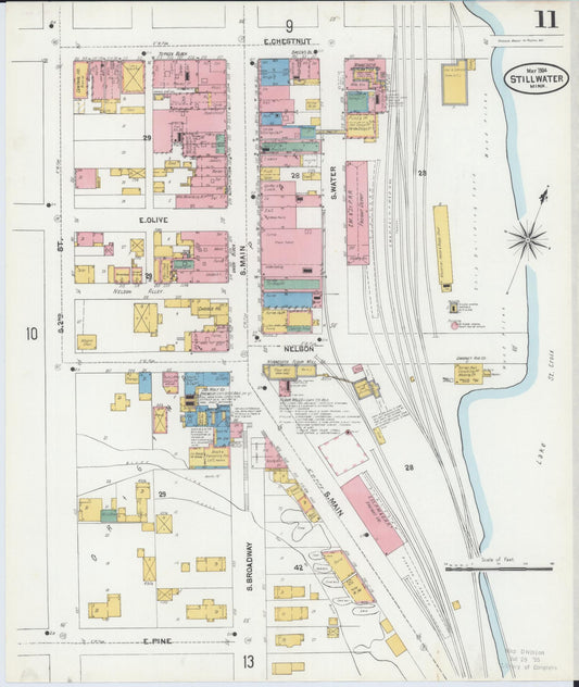 Sanborn Fire Insurance Map from Stillwater, Washington County, Minnesota (1904), Sheet #0011 - Historic Sanborn Fire Insurance Map Print, vintage old map wall art, antique decor, genealogy gift, Minnesota Minnesota map