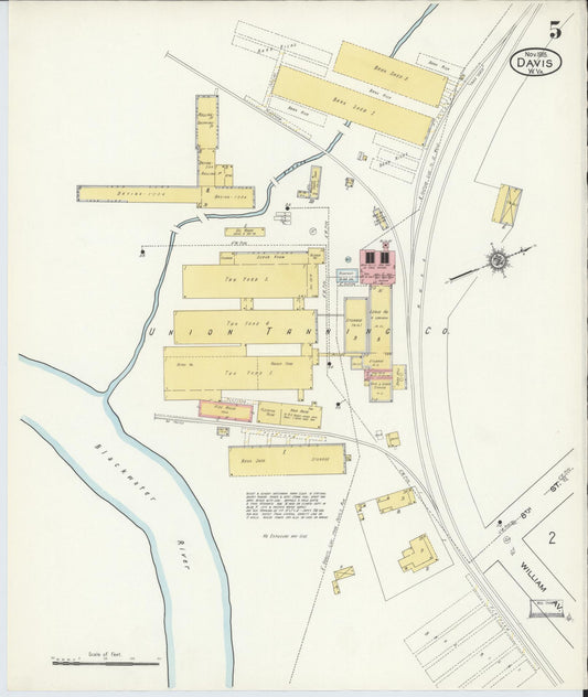 Sanborn Fire Insurance Map from Davis, Tucker County, West Virginia (1915), Sheet #0005 - Historic Sanborn Fire Insurance Map Print, vintage old map wall art, antique decor, genealogy gift, West Virginia West Virginia map