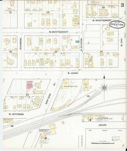Sanborn Fire Insurance Map from Creston, Union County, Iowa (1891), Sheet #0003 - Historic Sanborn Fire Insurance Map Print