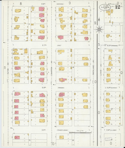 Sanborn Fire Insurance Map from La Junta, Otero County, Colorado (1906), Sheet #0012 - Complete Map Set gallery image, historic Sanborn map, vintage wall art, Colorado Colorado