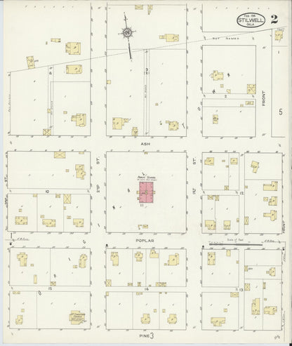 Sanborn Fire Insurance Map from Stillwell, Adair County, Oklahoma (1914), Sheet #0002 - Complete Map Set gallery image, historic Sanborn map, vintage wall art, Oklahoma Oklahoma