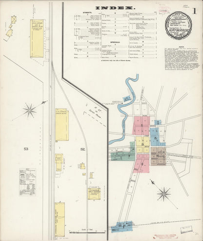 Sanborn Fire Insurance Map from Hayward, Alameda County, California (1893), Sheet #0001 - Complete Map Set gallery image, historic Sanborn map, vintage wall art, California California