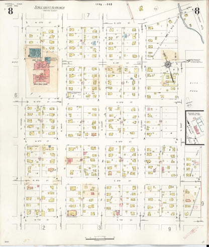 Sanborn Fire Insurance Map from Carroll, Carroll County, Iowa (1948), Sheet #0008 - Historic Sanborn Fire Insurance Map Print
