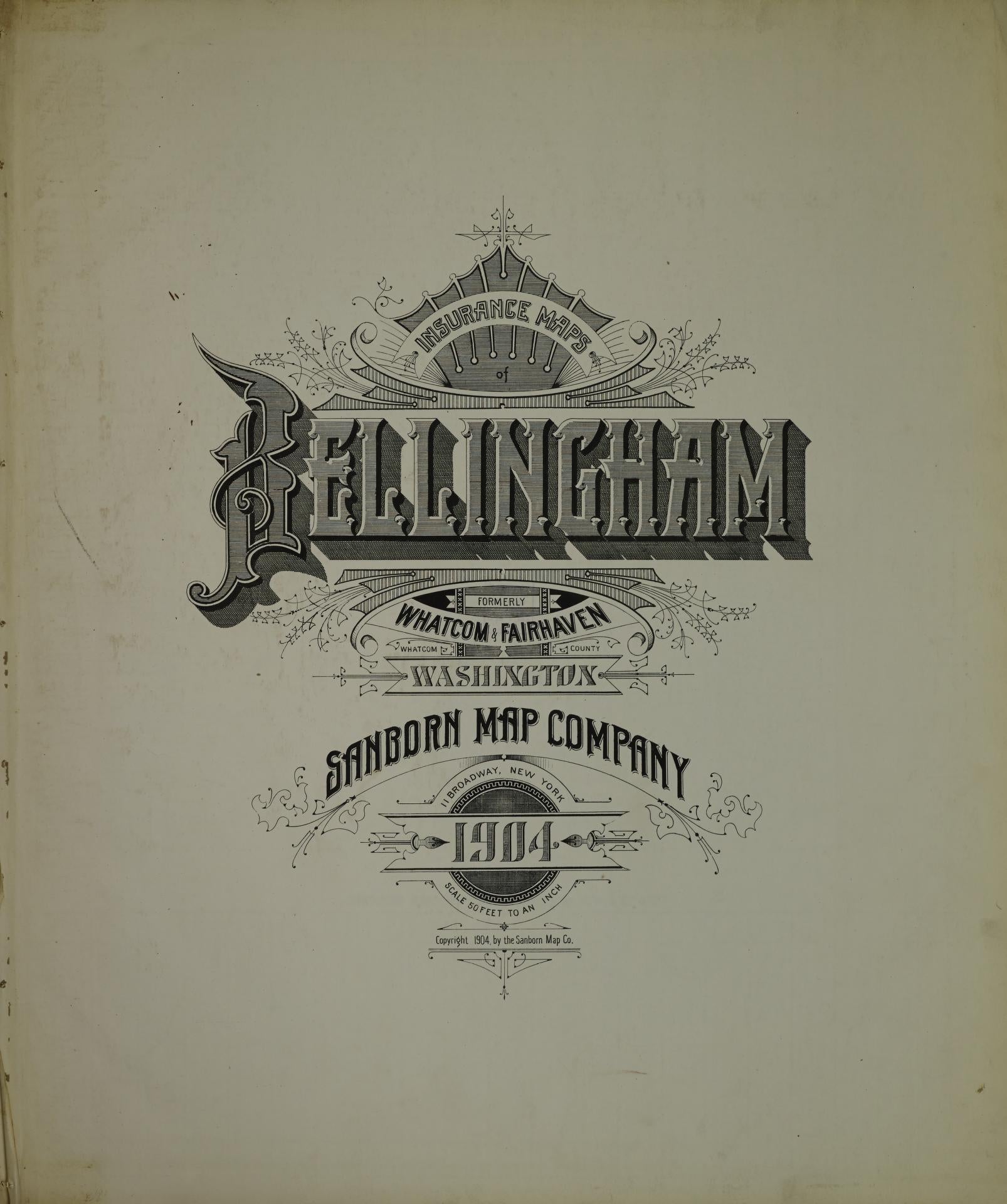 Sanborn Fire Insurance Map from Bellingham [see also Fairhaven and Sehome], Whatcom County, Washington. (1904) – Historic Sanborn Fire Insurance Map Print