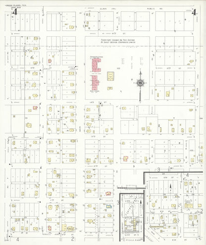 Sanborn Fire Insurance Map from Cross Plains, Callahan County, Texas (1939), Sheet #0004 - Complete Map Set gallery image, historic Sanborn map, vintage wall art, Texas Texas