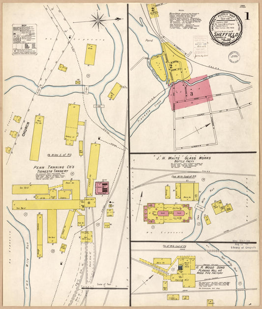 Sanborn Fire Insurance Map from Sheffield, Warren County, Pennsylvania. (1900) – Historic Sanborn Fire Insurance Map Print