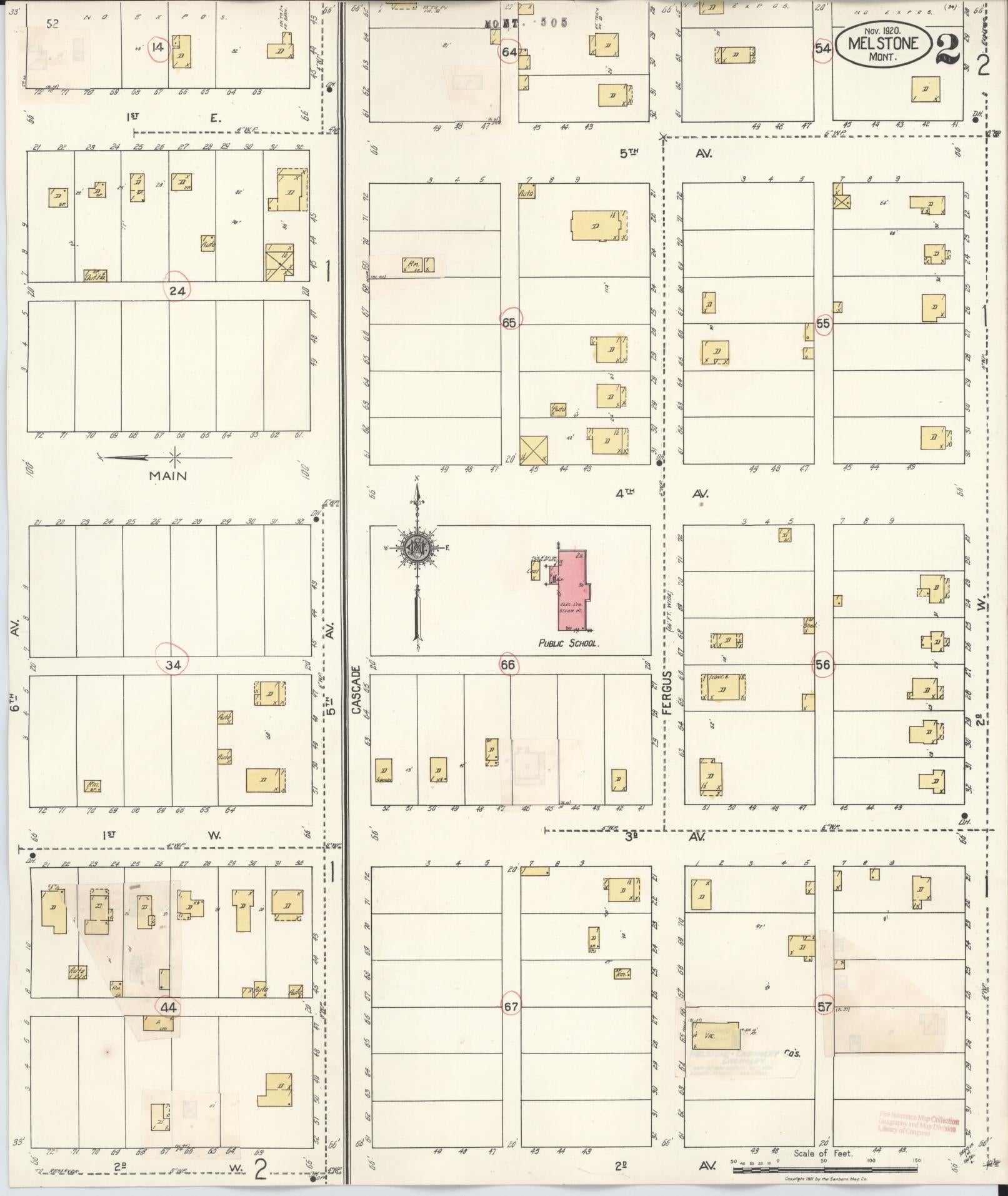 Sanborn Fire Insurance Map from Melstone, Musselshell County, Montana (1929), Sheet #0002 - Complete Map Set gallery image, historic Sanborn map, vintage wall art, Montana Montana