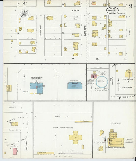 Sanborn Fire Insurance Map from Mitchell, Davison County, South Dakota (1903), Sheet #0009