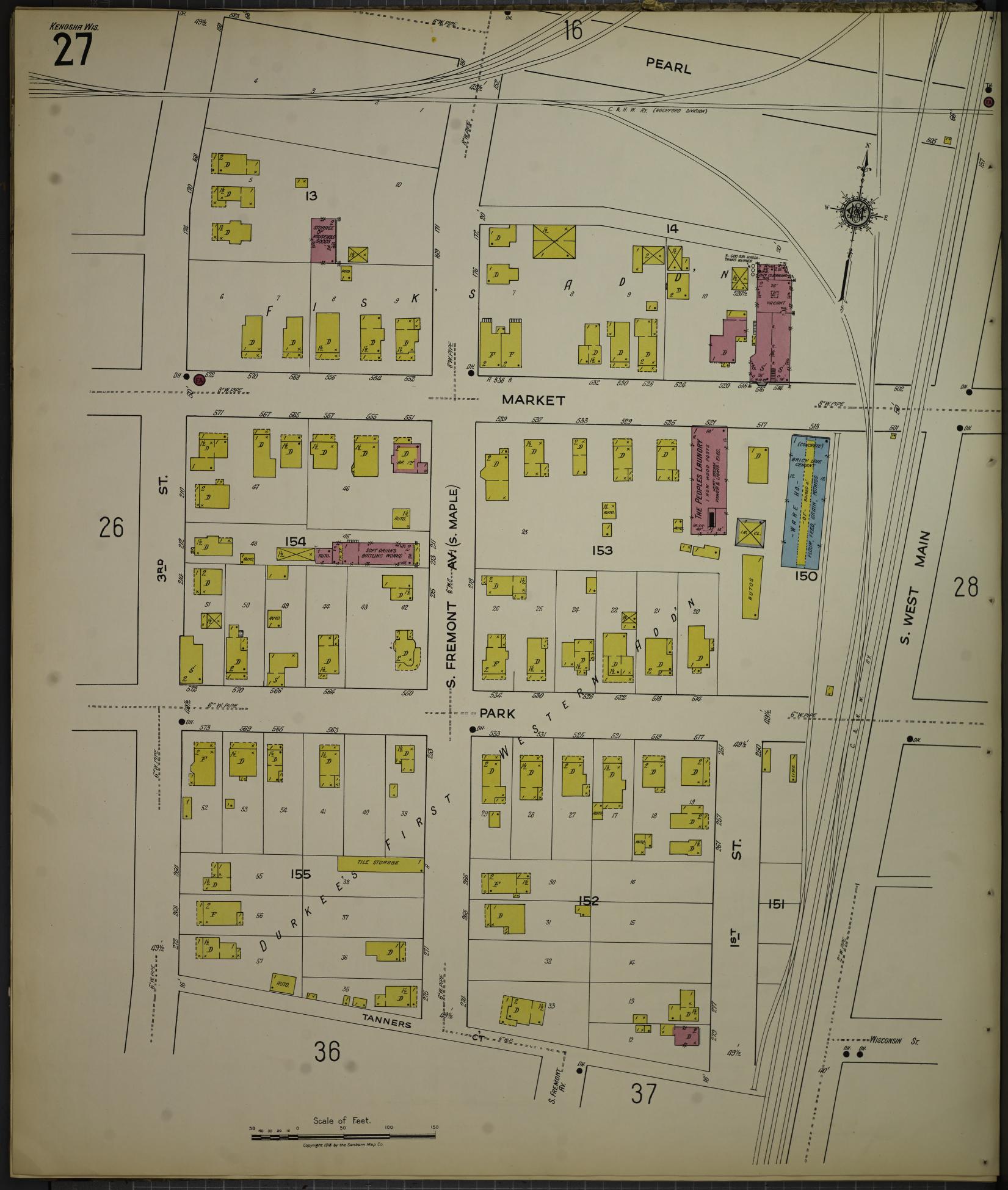 Sanborn Fire Insurance Map from Kenosha, Kenosha County, Wisconsin. (1918), Sheet 31