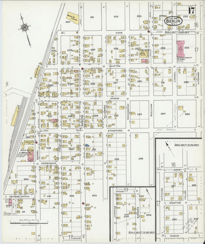 Sanborn Fire Insurance Map from Berlin, Coos County, New Hampshire (1920), Sheet #0017 - Complete Map Set gallery image, historic Sanborn map, vintage wall art, New Hampshire New Hampshire