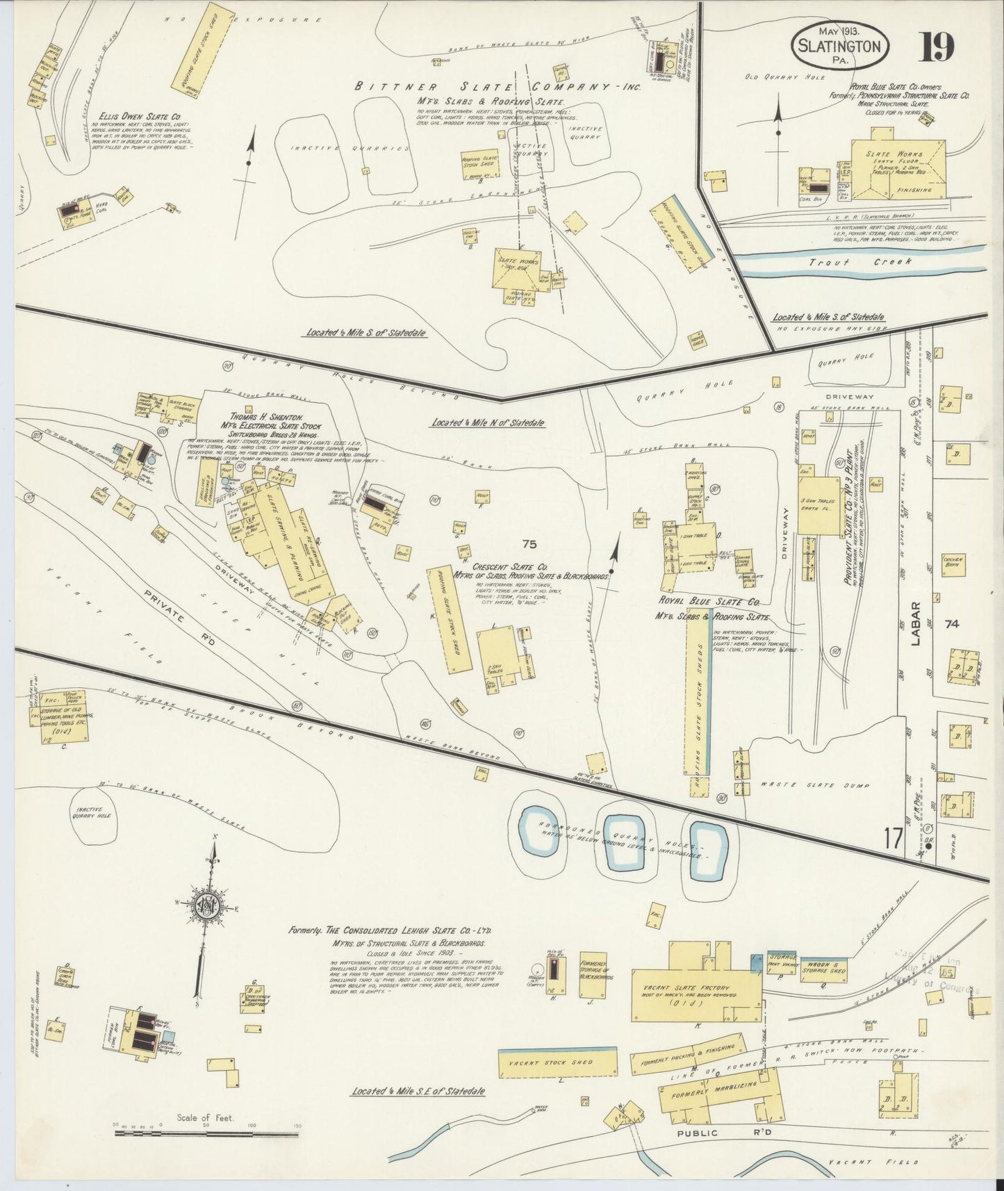 Sanborn Fire Insurance Map from Slatington, Lehigh County, Pennsylvania (1913), Sheet #0019 - Complete Map Set gallery image, historic Sanborn map, vintage wall art, Pennsylvania Pennsylvania