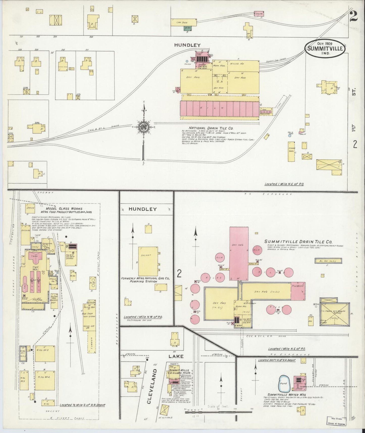 Sanborn Fire Insurance Map from Summitville, Madison County, Indiana (1909), Sheet #0002 - Complete Map Set gallery image, historic Sanborn map, vintage wall art, Indiana Indiana