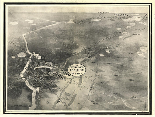 Brainerd, "City of Mines." (1914) – Historic Bird’s-Eye View Panorama Print