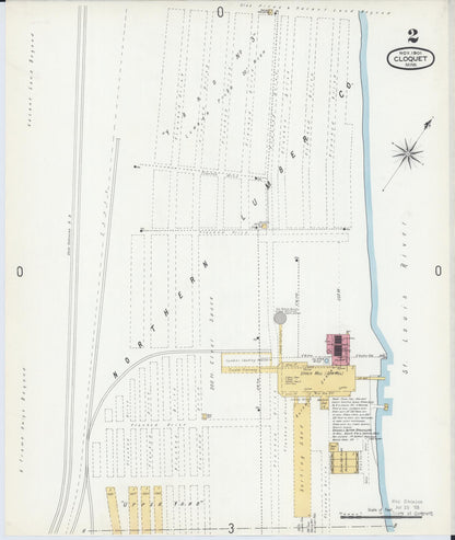 Sanborn Fire Insurance Map from Cloquet, Carlton County, Minnesota (1901), Sheet #0002 - Complete Map Set gallery image, historic Sanborn map, vintage wall art, Minnesota Minnesota