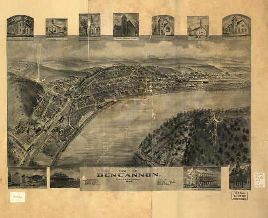 View of Duncannon, Pennsylvania 1903 (1903) – Historic Bird’s-Eye View Panorama Print
