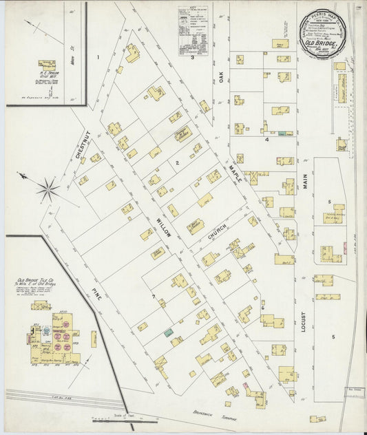 Sanborn Fire Insurance Map from Old Bridge, Middlesex County, New Jersey. (1897) – Historic Sanborn Fire Insurance Map Print