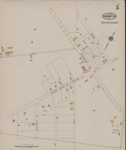 Sanborn Fire Insurance Map from Barrington, Camden County, New Jersey (1922), Sheet #0005 - Complete Map Set gallery image, historic Sanborn map, vintage wall art, New Jersey New Jersey
