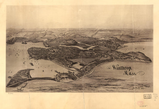 Winthrop, Mass. (1894) – Historic Bird’s-Eye View Panorama Print
