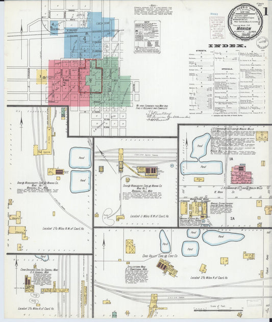 Sanborn Fire Insurance Map from Marion, Williamson County, Illinois (1900), Sheet #0003 - Historic Sanborn Fire Insurance Map Print, vintage old map wall art, antique decor, genealogy gift, Illinois Illinois map