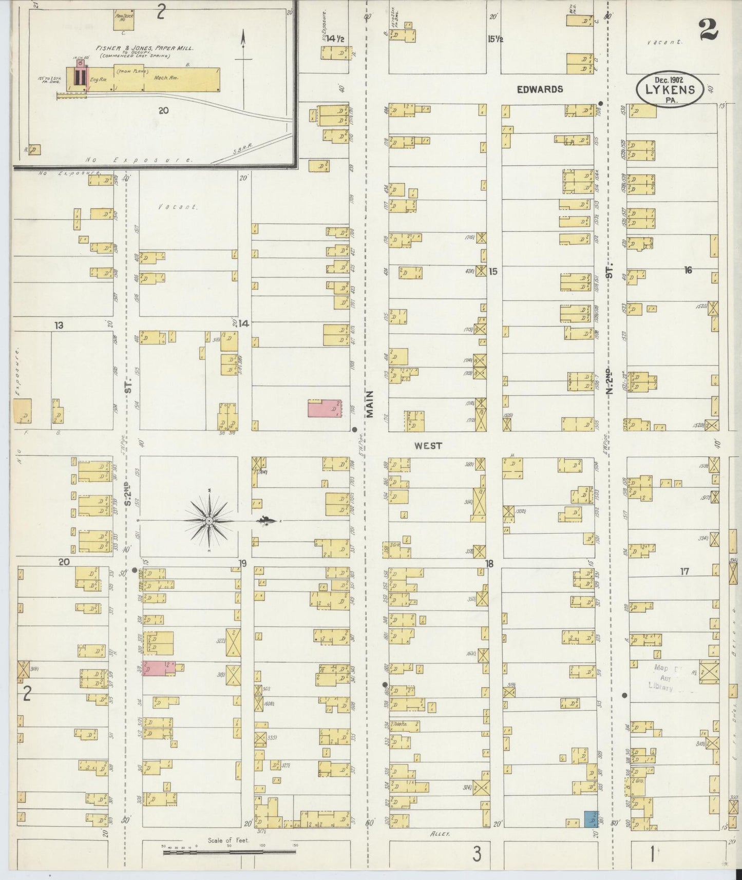 Sanborn Fire Insurance Map from Lykens, Dauphin County, Pennsylvania (1902), Sheet #0002 - Complete Map Set gallery image, historic Sanborn map, vintage wall art, Pennsylvania Pennsylvania