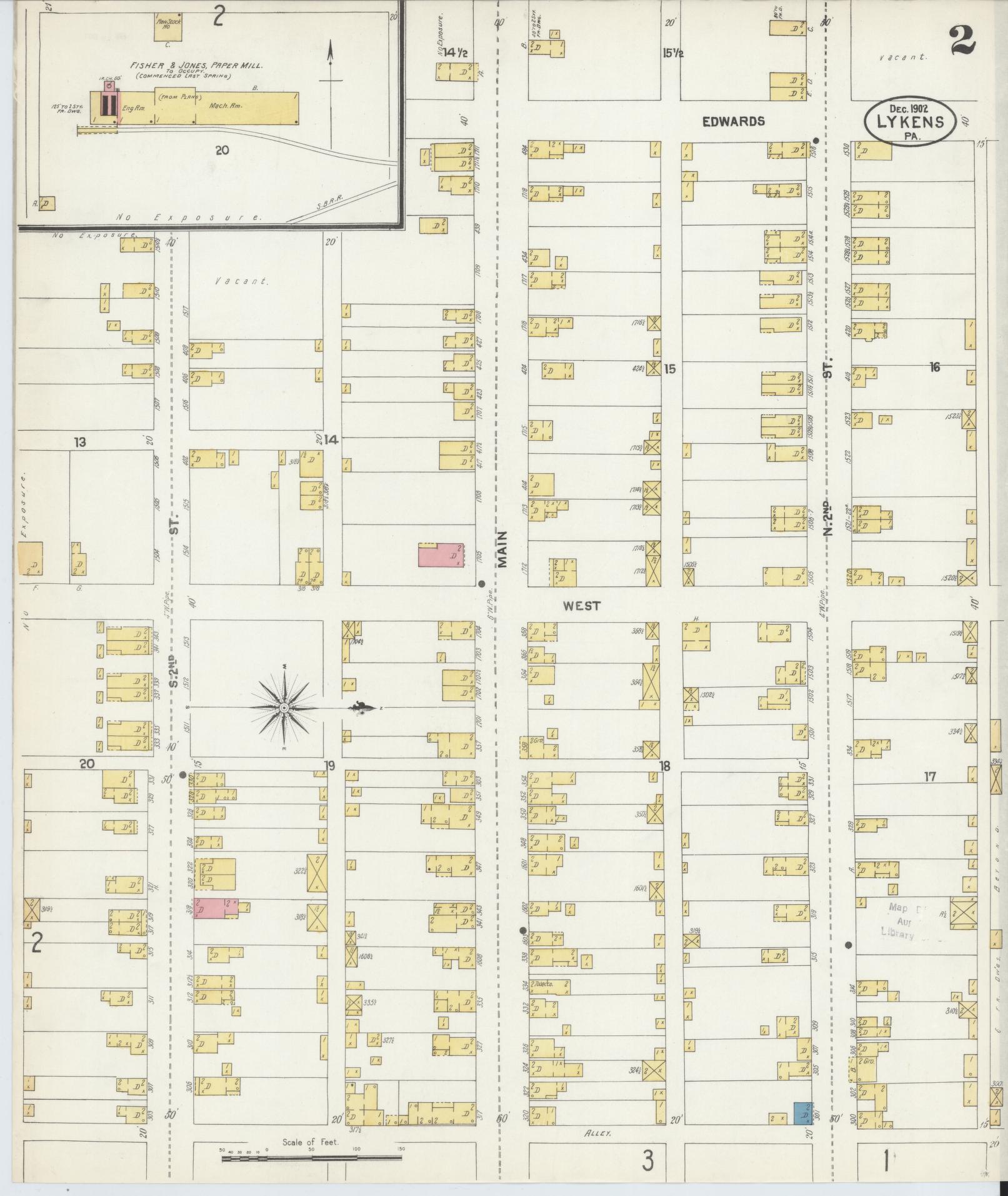 Sanborn Fire Insurance Map from Lykens, Dauphin County, Pennsylvania (1902), Sheet #0002 - Complete Map Set gallery image, historic Sanborn map, vintage wall art, Pennsylvania Pennsylvania
