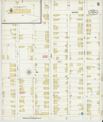 Sanborn Fire Insurance Map from Lykens, Dauphin County, Pennsylvania (1902), Sheet #0002 - Complete Map Set gallery image, historic Sanborn map, vintage wall art, Pennsylvania Pennsylvania