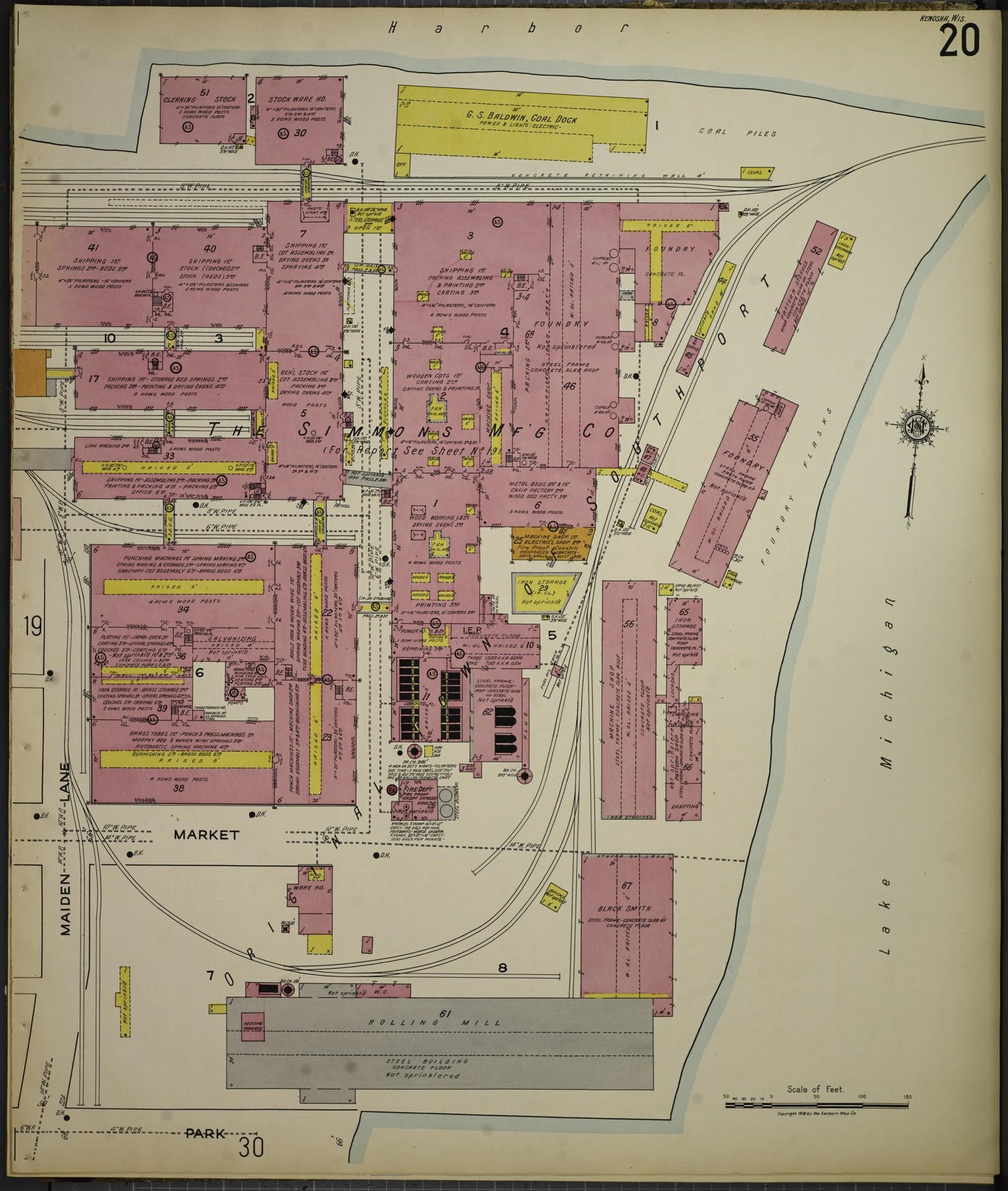 Sanborn Fire Insurance Map from Kenosha, Kenosha County, Wisconsin. (1918), Sheet 24