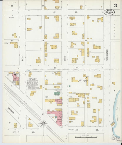 Sanborn Fire Insurance Map from Genoa, Ottawa County, Ohio (1899), Sheet #0003 - Historic Sanborn Fire Insurance Map Print, vintage old map wall art, antique decor, genealogy gift, Ohio Ohio map