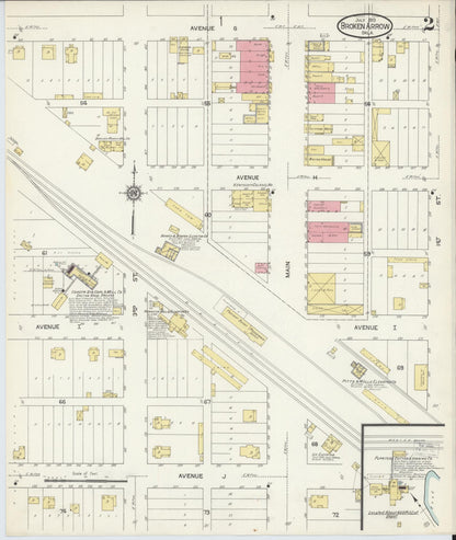 Sanborn Fire Insurance Map from Broken Arrow, Tulsa County, Oklahoma (1913), Sheet #0002 - Complete Map Set gallery image, historic Sanborn map, vintage wall art, Oklahoma Oklahoma