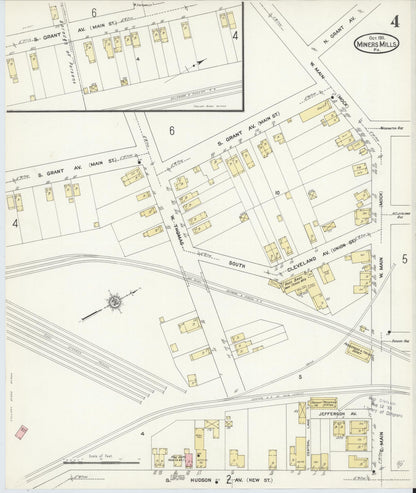 Sanborn Fire Insurance Map from Miners Mills, Luzerne County, Pennsylvania (1911), Sheet #0004 - Complete Map Set gallery image, historic Sanborn map, vintage wall art, Pennsylvania Pennsylvania