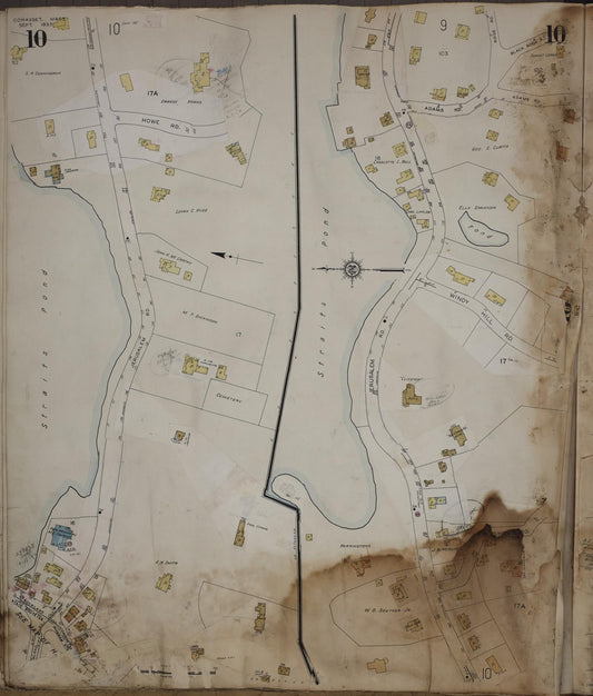 Sanborn Fire Insurance Map from Cohasset, Norfolk County, Massachusetts (1963), Sheet #0010 - Historic Sanborn Fire Insurance Map Print, vintage old map wall art, antique decor, genealogy gift, Massachusetts Massachusetts map