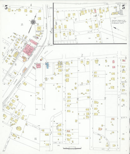 Sanborn Fire Insurance Map from Haleyville, Winston County, Alabama (1939), Sheet #0005 - Complete Map Set gallery image, historic Sanborn map, vintage wall art, Alabama Alabama