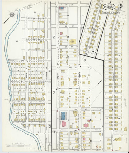Sanborn Fire Insurance Map from Windber, Somerset County, Pennsylvania (1916), Sheet #0009 - Historic Sanborn Fire Insurance Map Print, vintage old map wall art, antique decor, genealogy gift, Pennsylvania Pennsylvania map