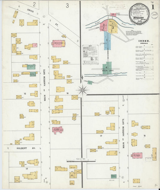 Sanborn Fire Insurance Map from Massena, St. Lawrence County, New York. (1899) – Historic Sanborn Fire Insurance Map Print