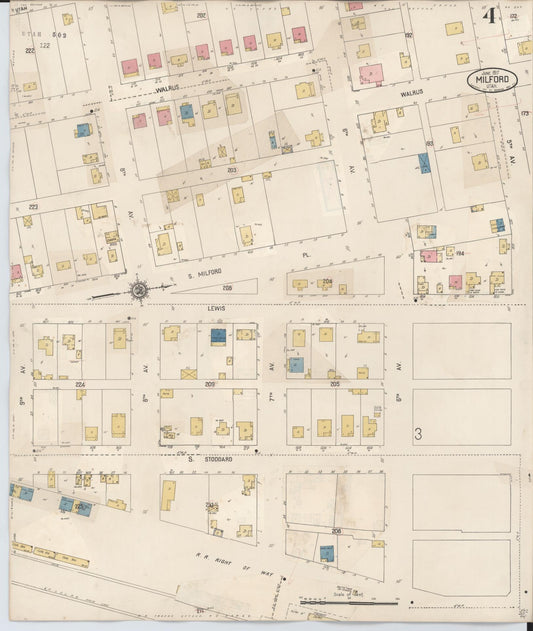 Sanborn Fire Insurance Map from Milford, Beaver County, Utah (1931), Sheet #0004 - Historic Sanborn Fire Insurance Map Print, vintage old map wall art, antique decor, genealogy gift, Utah Utah map