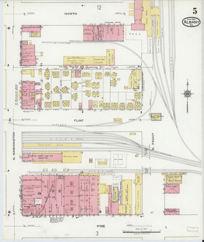 Sanborn Fire Insurance Map from Albany, Dougherty County, Georgia (1920), Sheet #0005 - Complete Map Set gallery image, historic Sanborn map, vintage wall art, Georgia Georgia
