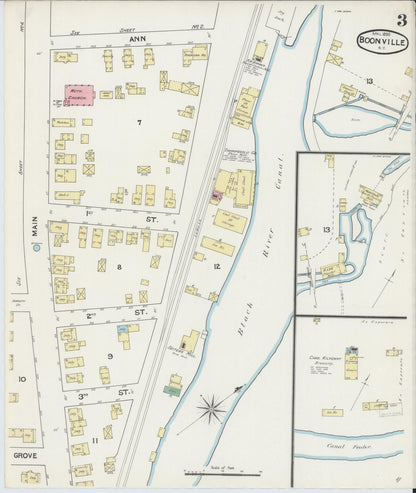Sanborn Fire Insurance Map from Boonville, Oneida County, New York (1890), Sheet #0003 - Complete Map Set gallery image, historic Sanborn map, vintage wall art, New York New York