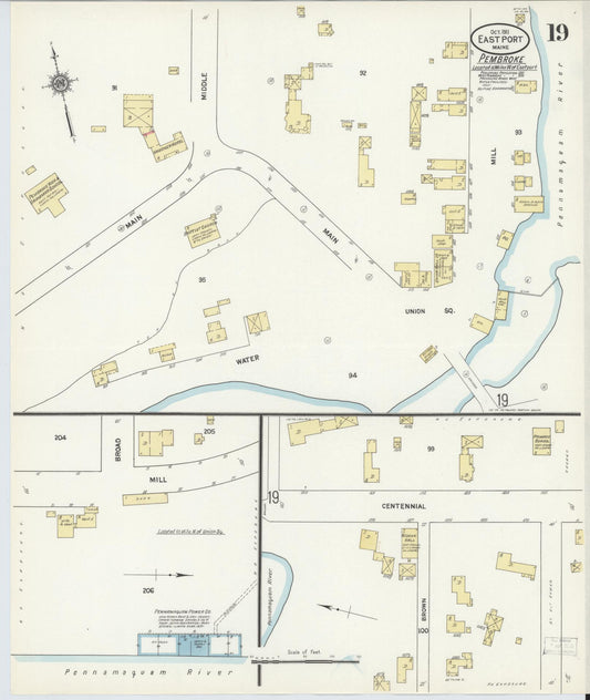 Sanborn Fire Insurance Map from Eastport, Washington County, Maine (1911), Sheet #0019 - Historic Sanborn Fire Insurance Map Print, vintage old map wall art, antique decor, genealogy gift, Maine Maine map