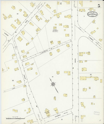 Sanborn Fire Insurance Map from Deep River, Middlesex County, Connecticut (1914), Sheet #0005 - Complete Map Set gallery image, historic Sanborn map, vintage wall art, Connecticut Connecticut