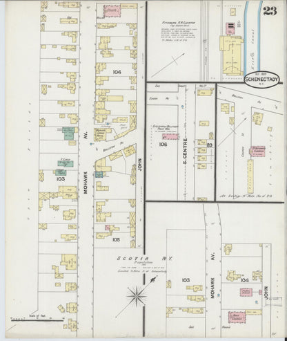 Sanborn Fire Insurance Map from Schenectady, Schenectady County, New York (1889), Sheet #0023 - Complete Map Set gallery image, historic Sanborn map, vintage wall art, New York New York