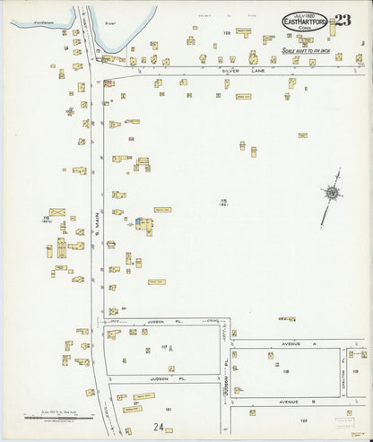 Sanborn Fire Insurance Map from East Hartford, Hartford County, Connecticut (1920), Sheet #0023 - Complete Map Set gallery image, historic Sanborn map, vintage wall art, Connecticut Connecticut